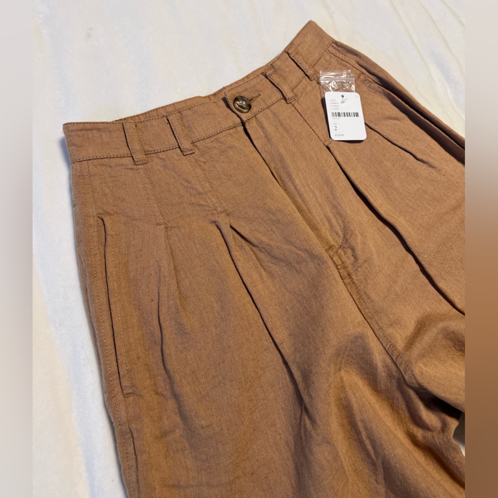Free People High Waist, Pleated Wide Leg Pant NWT - Picture 3 of 11